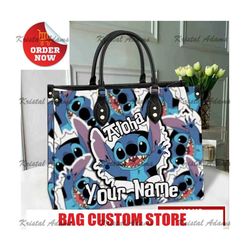 custom stitch women leather bag, lilo and stitch, stitch woman handbag, s.jpg