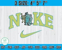 wazowski and sulley embroidery, monster inc embroidery, disney nike embroidery
