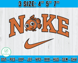 nike nemo embroidery, finding nemo embroidery, cartoon inspired embroidery