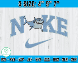 nike bruce embroidery, finding nemo embroidery, embroidery desing file