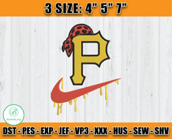 nike pittsburgh pirates , mlb nike embroidery embroidery, embroidery machine file