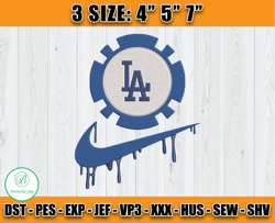 dodgers embroidery, mlb nike embroidery, embroidery machine file