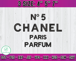 chanel paris parfum embroidery, chanel embroidery, logo fashion embroidery