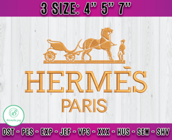 hermes embroidery, logo fashion embroidery, embroidery file