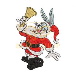 bug bunny santa christmas day embroidery