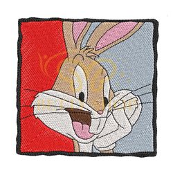 smiling face bugs bunny embroidery