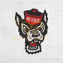 ncaa north carolina state wolfpack logo embroidery design