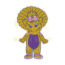 barney friend baby bop embroidery png