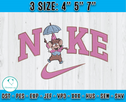 dormouse x nike embroidery, nike disney embroidery, embroidery pattern