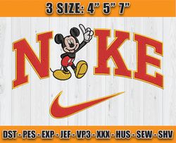 nike x mickey embroidery, nike cartoon embroidery, mickey character embroidery