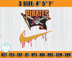 nike pittsburgh pirates embroidery, nike mlb embroidery, embroidery machine