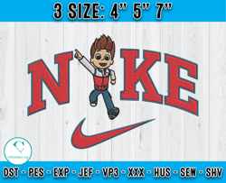 nike ryder embroidery, paw patrol characters, cartoon characters embroidery