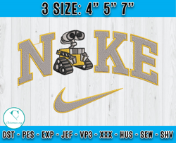 nike wall-e embroidery, disney nike embroidery, embroidery files