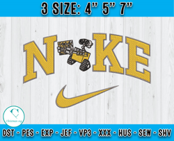 nike wall-e embroidery, robot wall-e embroidery, applique embroidery designs