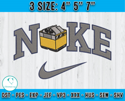 nike wall-e embroidery, disney nike embroidery, embroidery designs