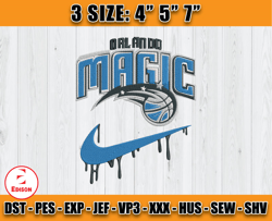 orlando magic embroidery design, nba nba nike embroidery, machine design