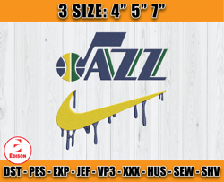 utah jazz embroidery design, nba nba nike embroidery, machine design