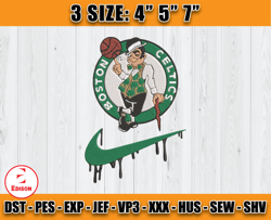 boston celtics embroidery design, nba nba nike embroidery, machine design