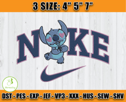 nike stitch valentines embroidery, stitch nike embroidery machine, cartoon embroidery design file