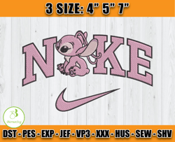 nike stitch angle embroidery, disney nike machine embroidery, anime embroidery