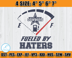 cowboys fueled by haters embroidery, dallas embroidery, dallas logo, nfl team embroidery d14