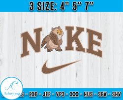 nike friend owl embroidery, nike disney embroidery, bambi cartoon embroidery