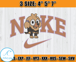 nike x missy embroidery, bluey character embroidery, anime embroidery design