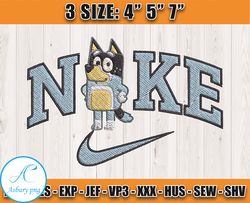 nike x bandit embroidery, bluey character embroidery, embroidery machine