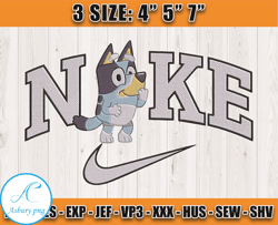 nike x bluey embroidery embroidery, nike cartoon embroidery, embroidery design