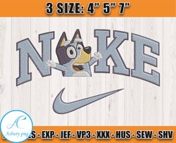 nike x bluey embroidery, bluey character embroidery, embroidery pattern