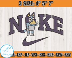 nike x bluey embroidery, nike cartoon embroidery, embroidery file