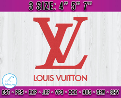 lv logo embroidery, logo fashion embroidery, embroidery applique