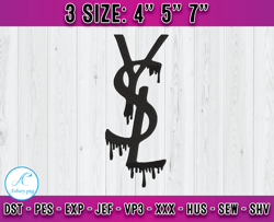 ysl embroidery, ysl logo emboridery, logo fashion emboridery