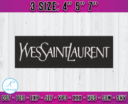 ysl logo emboridery, logo fashion emboridery, embroidery pattern