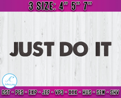 just do it embroidery, embroidery pattern, applique embroidery designs