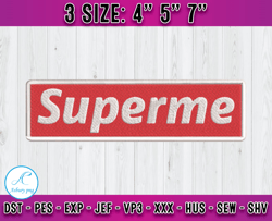 superme embroidery design, logo fashion, embroidery machine