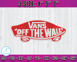 vans off the wall, vans logo embroidery, logo fashion embroidery
