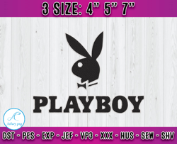 playboy logo embroidery, logo fashion embroidery, embroidery machine