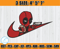 nike deadpool embroidery, nike embroidery, machine embroidery applique design