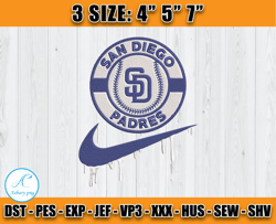 san diego padres embroidery, all teams mlb embroidery, embroidery machine