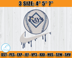tampa bay rays embroidery, nike mlb embroidery, embroidery machine