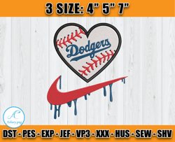 los angeles dodgers embroidery, mlb nike embroidery, machine embroidery pattern