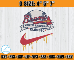 nike mlb embroidery, logo braves logo embroidery, embroidery machine