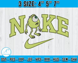wazowski embroidery, monster inc embroidery, embroidery machine file