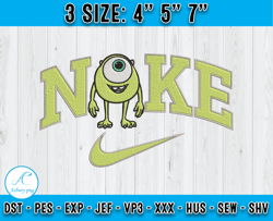 nike wazowski embroidery, nike disney embroidery, monster inc embroidery