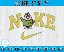 nike squishy embroidery, monster inc embroidery, embroidery machine design