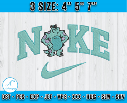 nike sulley embroidery, nike disney embroidery, embroidery machine