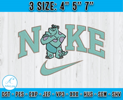 nike sulley embroidery, nike disney embroidery, embroidery desing file