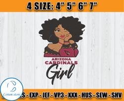 Cardinals Embroidery, NFL Girls Embroidery, NFL Machine Embroidery Digital, 4 sizes Machine Emb Files -12 - Corum