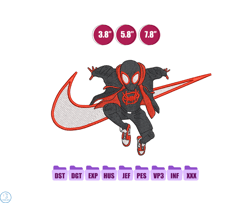 Nike Spider Man Anime Embroidery Design, Nike Anime Embroidery Designs 85
